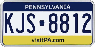 PA license plate KJS8812