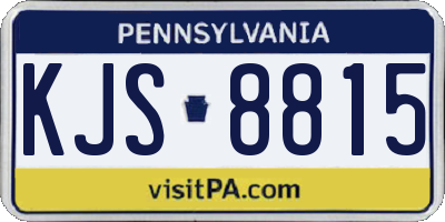 PA license plate KJS8815