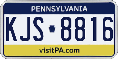 PA license plate KJS8816