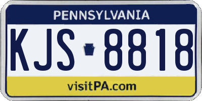 PA license plate KJS8818