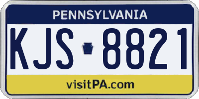 PA license plate KJS8821