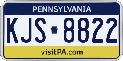 PA license plate KJS8822