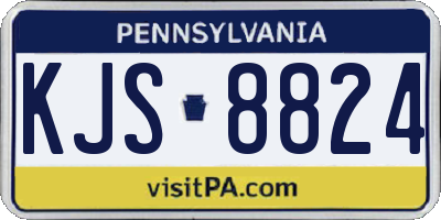 PA license plate KJS8824