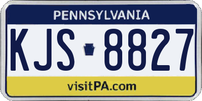 PA license plate KJS8827