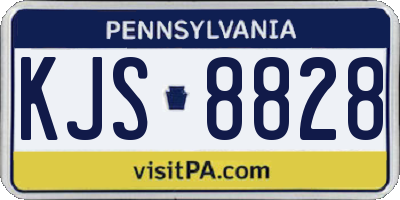 PA license plate KJS8828