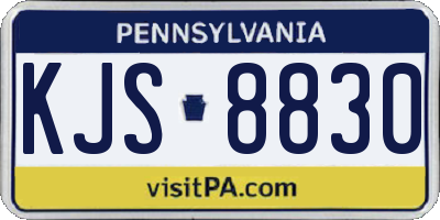 PA license plate KJS8830