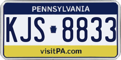 PA license plate KJS8833