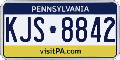 PA license plate KJS8842