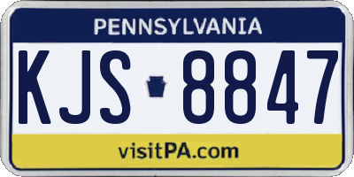 PA license plate KJS8847