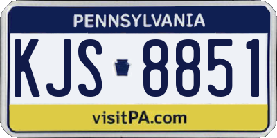 PA license plate KJS8851