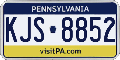 PA license plate KJS8852