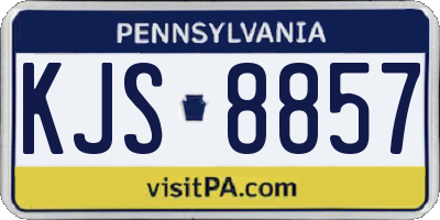 PA license plate KJS8857