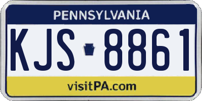 PA license plate KJS8861