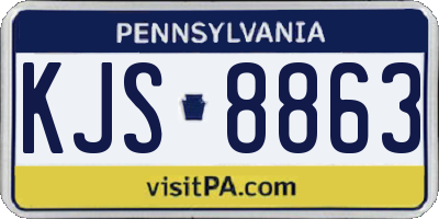 PA license plate KJS8863