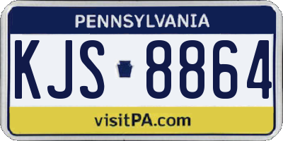 PA license plate KJS8864