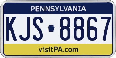 PA license plate KJS8867