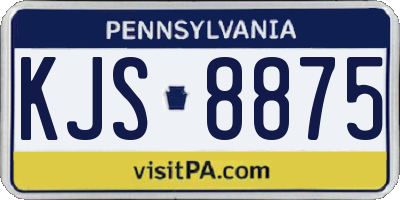 PA license plate KJS8875