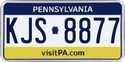 PA license plate KJS8877