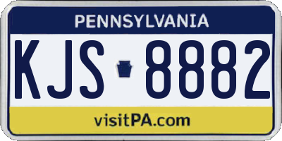 PA license plate KJS8882