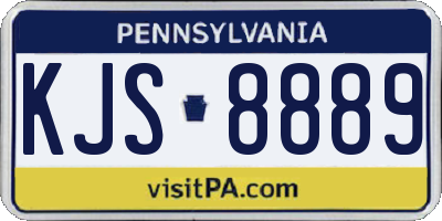 PA license plate KJS8889
