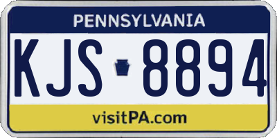 PA license plate KJS8894