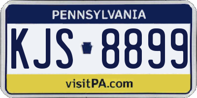 PA license plate KJS8899