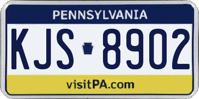 PA license plate KJS8902