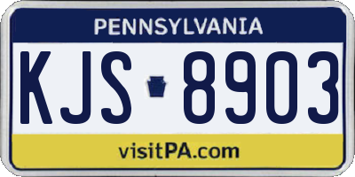PA license plate KJS8903