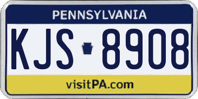 PA license plate KJS8908