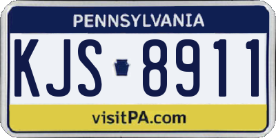 PA license plate KJS8911