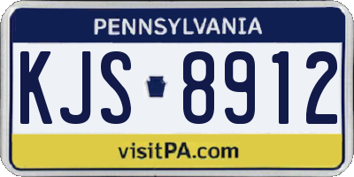 PA license plate KJS8912