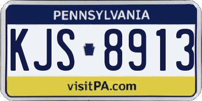 PA license plate KJS8913