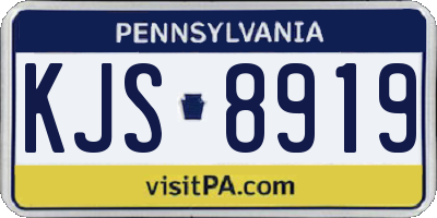 PA license plate KJS8919
