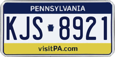 PA license plate KJS8921