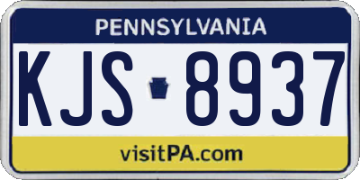 PA license plate KJS8937