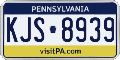 PA license plate KJS8939