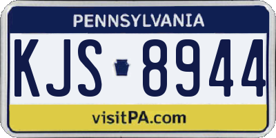 PA license plate KJS8944