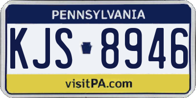 PA license plate KJS8946