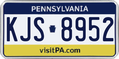 PA license plate KJS8952