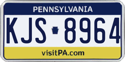PA license plate KJS8964