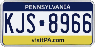 PA license plate KJS8966