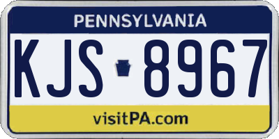 PA license plate KJS8967
