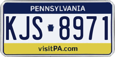 PA license plate KJS8971
