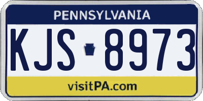 PA license plate KJS8973