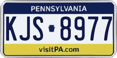 PA license plate KJS8977