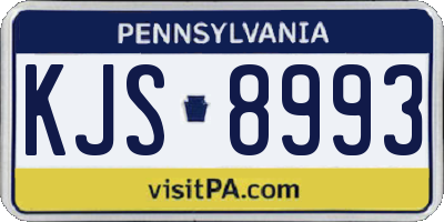 PA license plate KJS8993