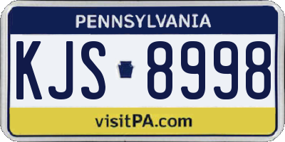 PA license plate KJS8998