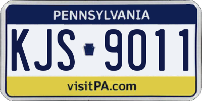 PA license plate KJS9011