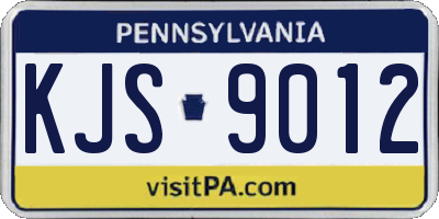 PA license plate KJS9012