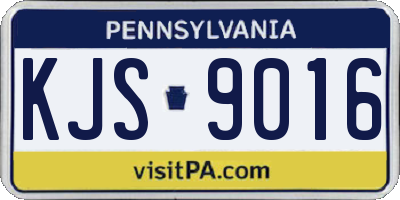 PA license plate KJS9016